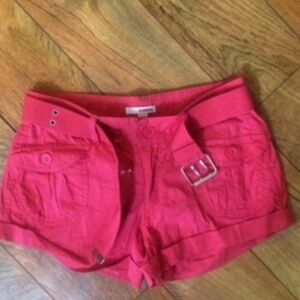 Adorable Bongo Pink Belted Shorts